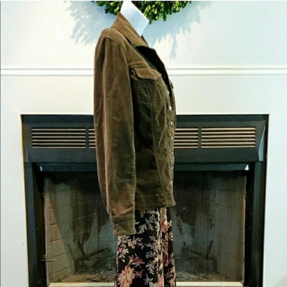 Chico's Corduroy Jacket Button Down Jacket Trucke… - image 2